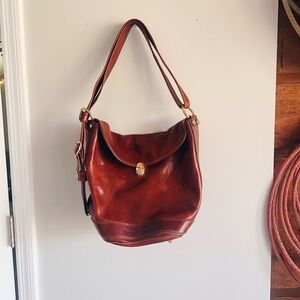 Marino Orlandi Italian Leather Bucket Bag